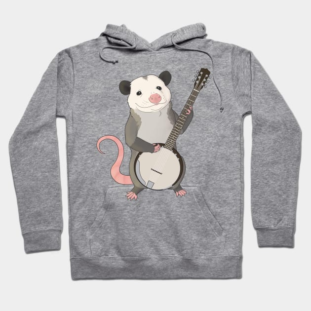 Possum playing the banjo Hoodie by Mehu Art